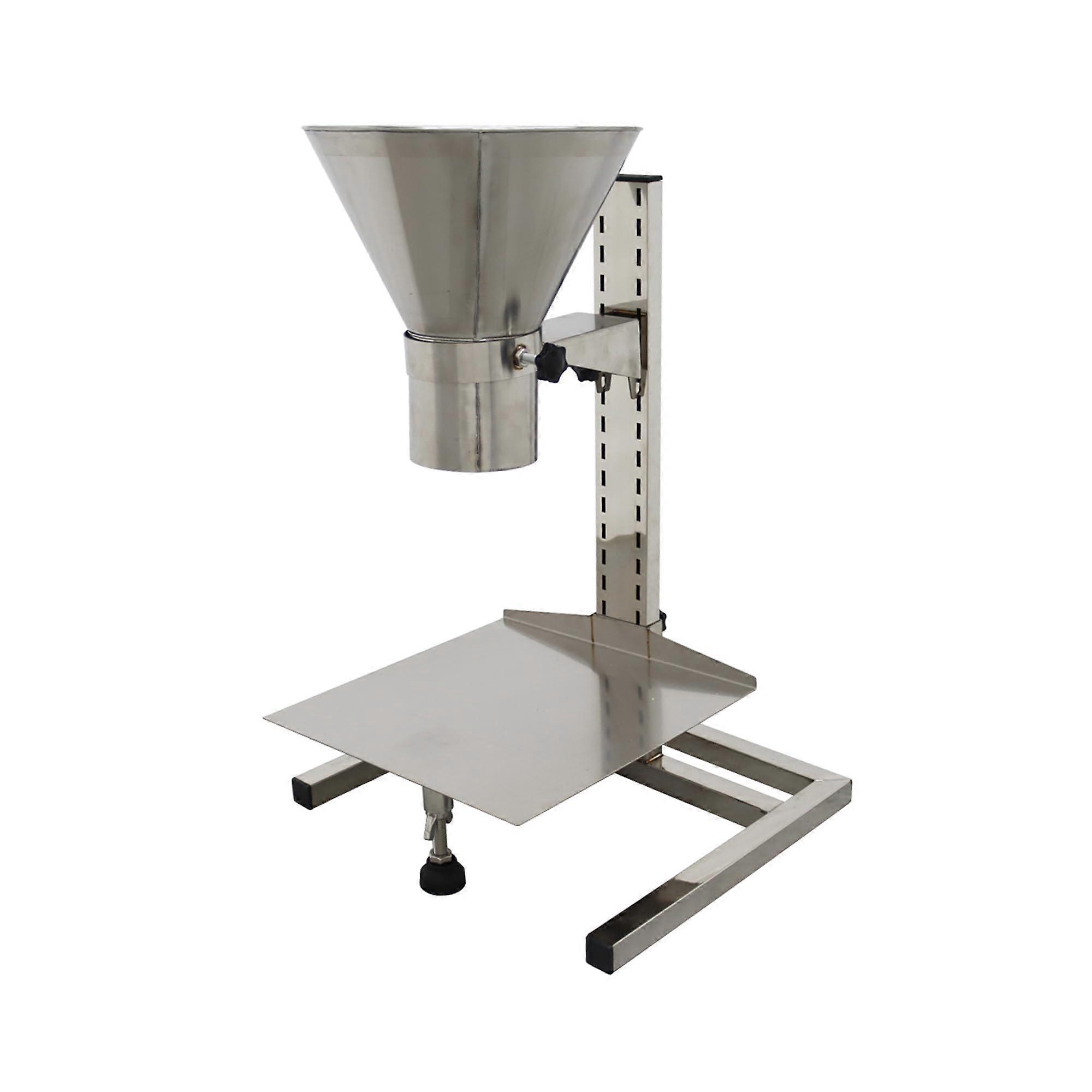 Funil de enchimento manual de aço inoxidável de 3,1 polegadas com suporte para pó, pasta e líquido.