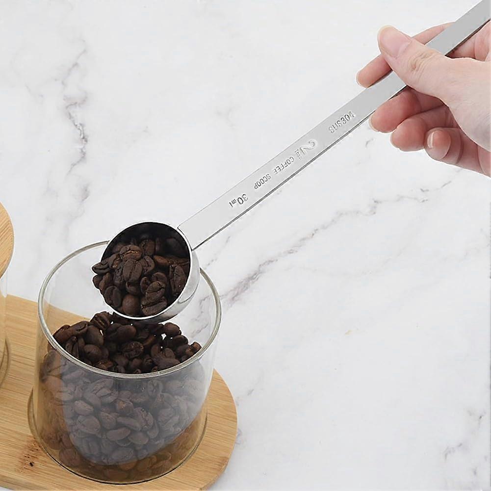 Stainless Steel Coffee Measuring Spoon with Long Handle and Clear Scale 30ml for Precise Brewing