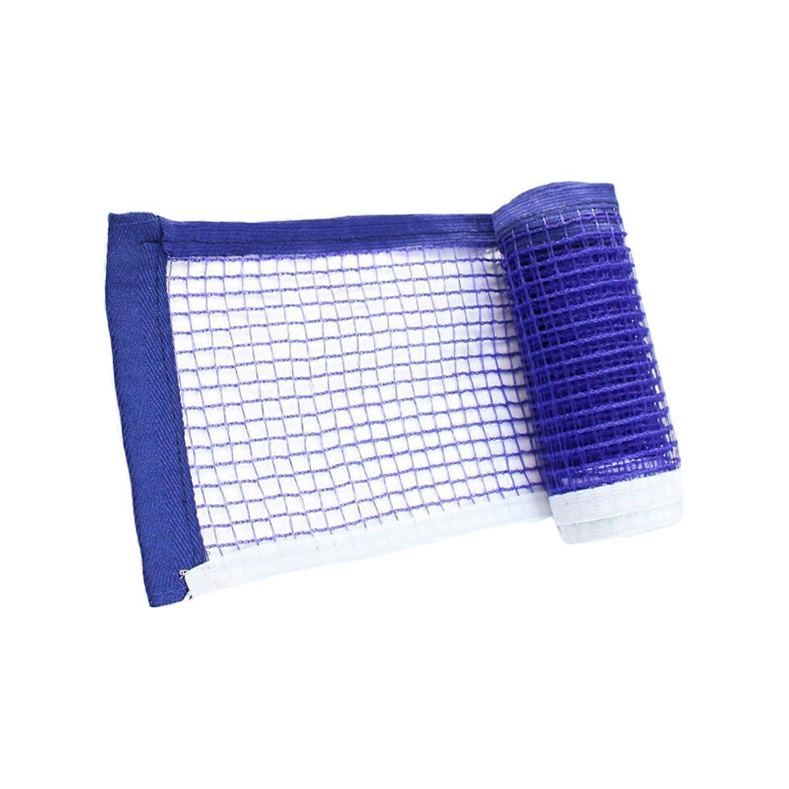 Portable Table Tennis Net with Adjustable Height, Foldable Design, WeatherResistant, Blue 4 Pack