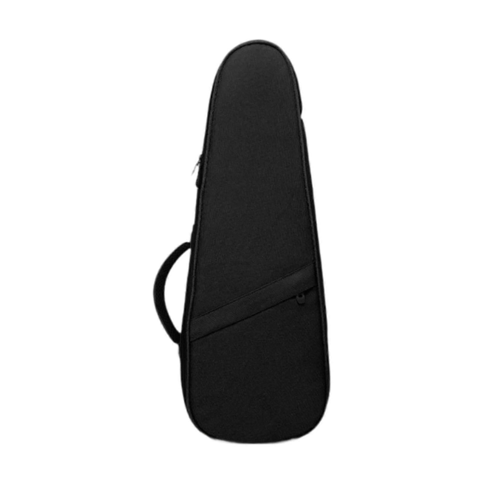 Waterproof Black Ukulele Gig Bag with Adjustable Shoulder Straps and Zippered Front Pocket