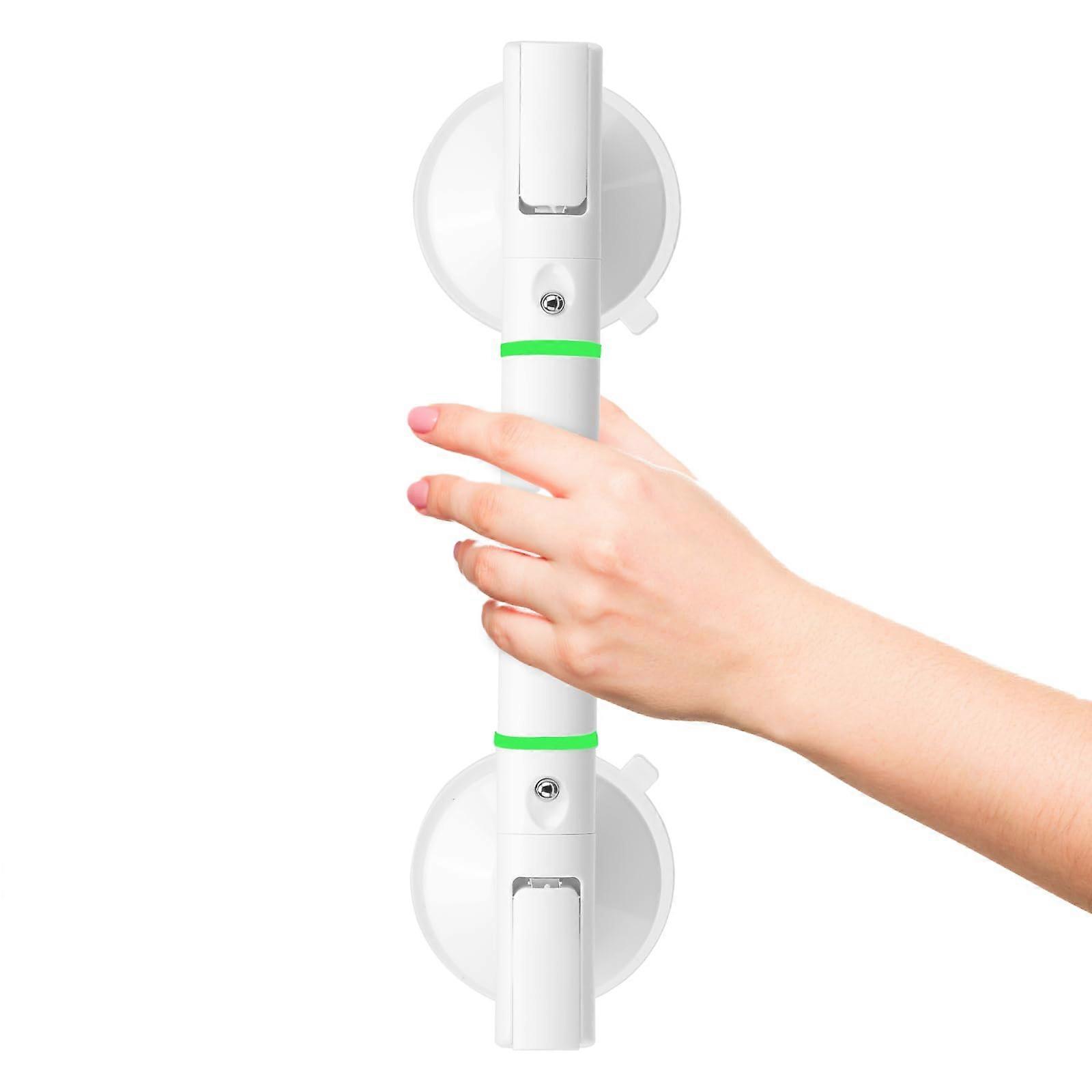 Suction Grab Bar Bathroom Safety Rail with Strong Suction Night Light Tool Install for Elderly