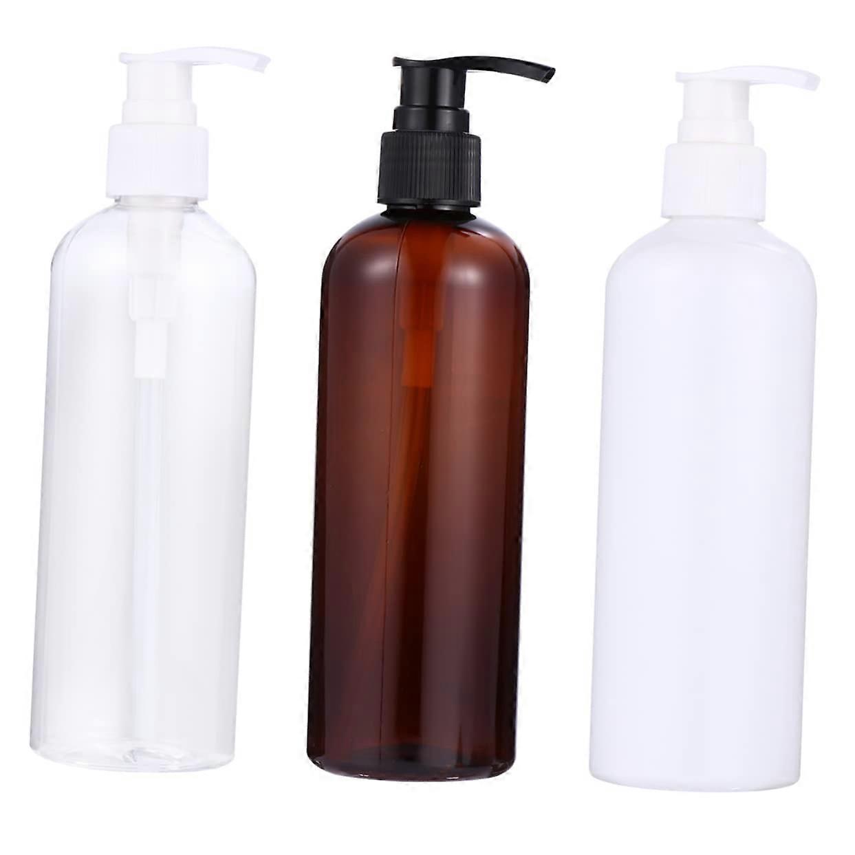 3pcs Empty Pump Bottles for Shampoo and Lotion, LeakResistant, Travel Size, ColorCoded