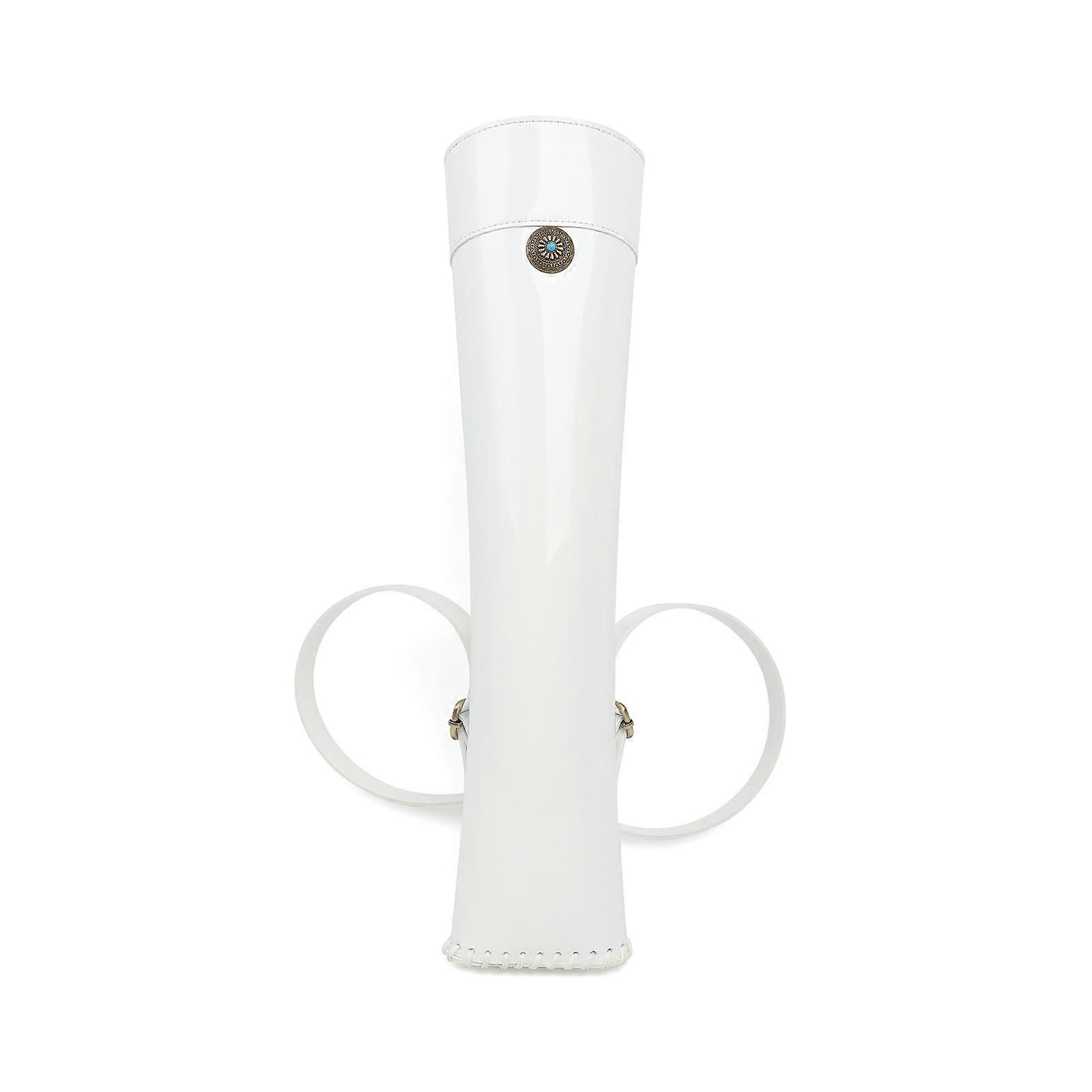 Large Capacity Archery Quiver Backpack with Adjustable Shoulder Strap for Quick Arrow Retrieval White