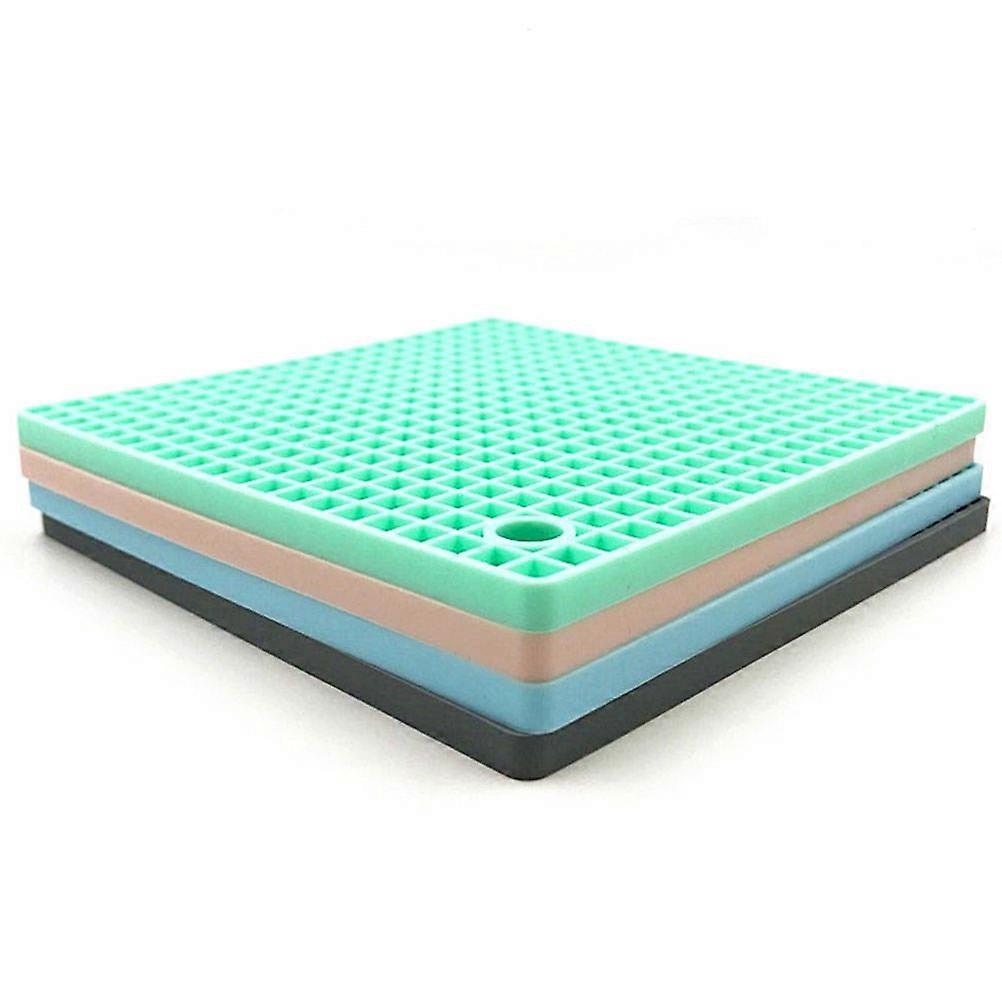 Silicone Coasters Multifunction Heat Insulation Table Placemats with Grid Design 2Pcs