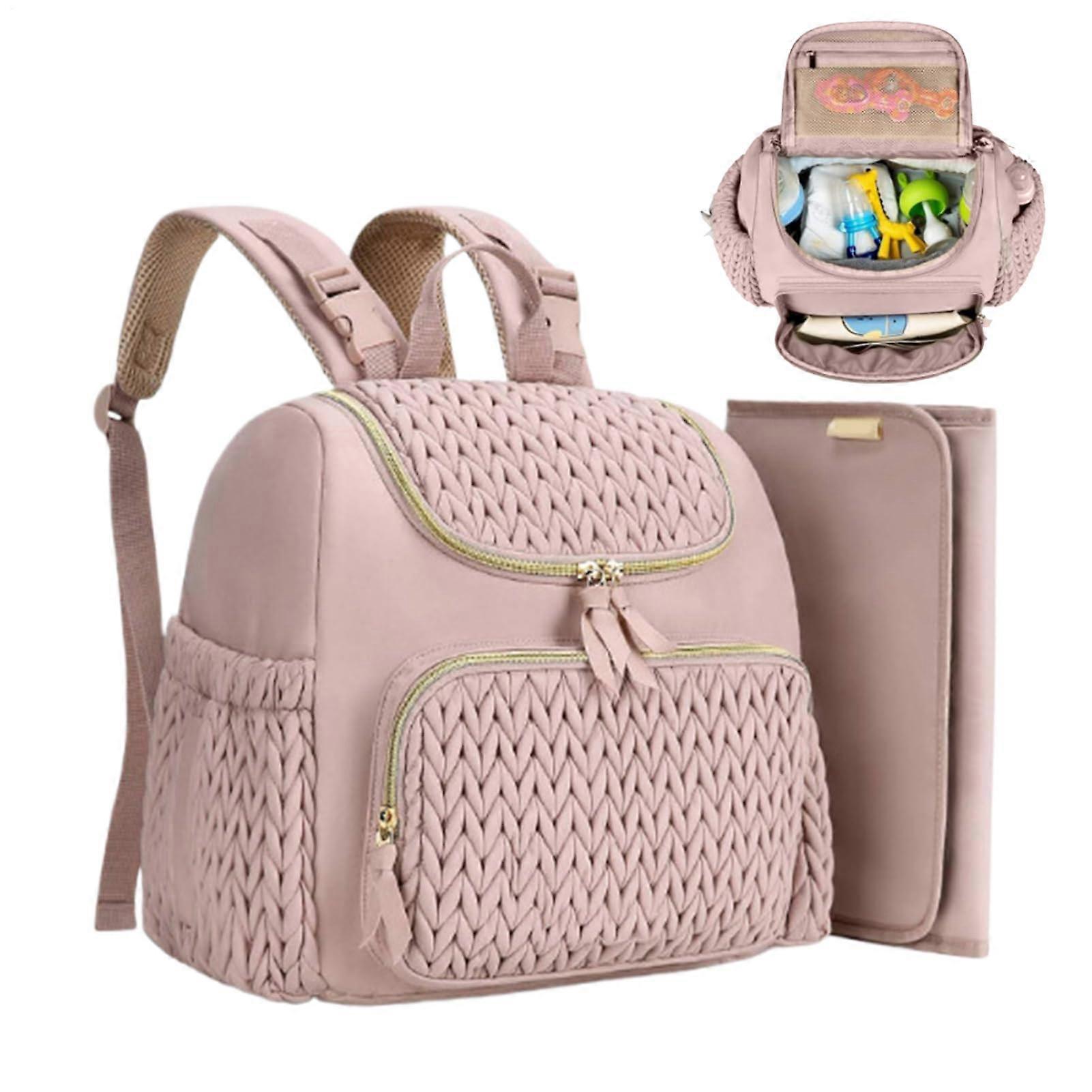 Waterproof Diaper Backpack with Changing Pad, Insulated Pockets, Stroller Straps for Travel