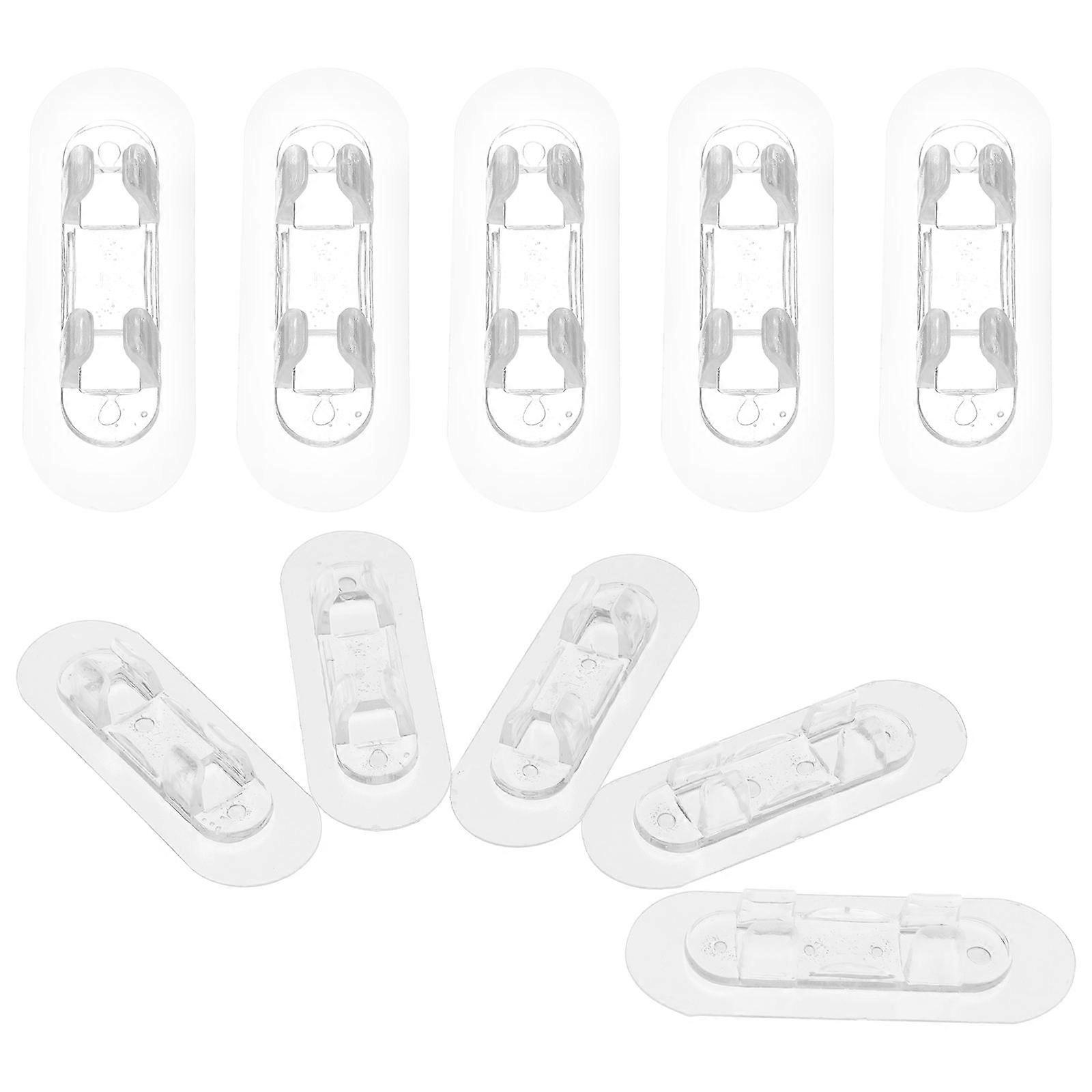 Solid Wire Organizer Desk Wire Management Acrylic Cable Holder 10Pcs