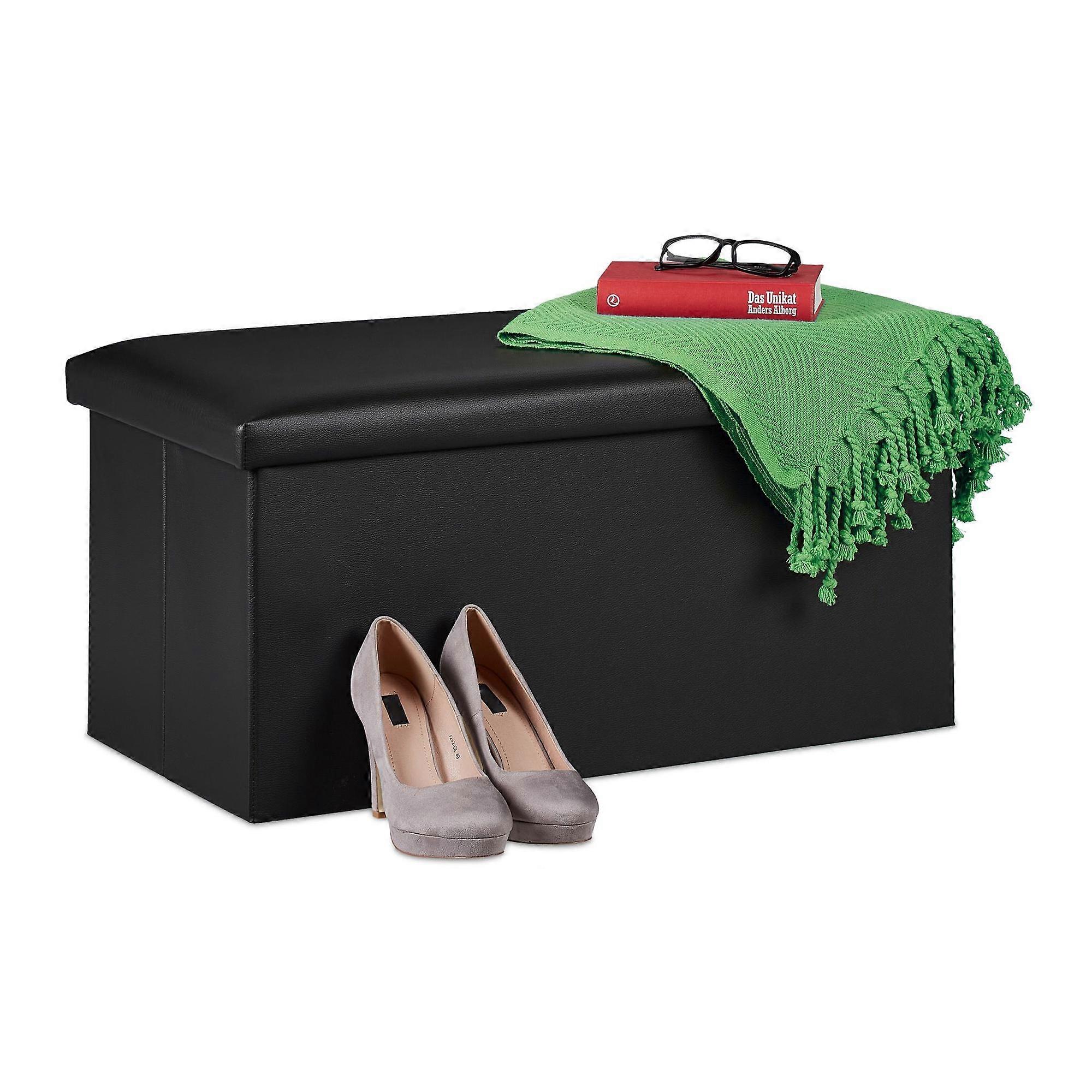 Faux leather bench