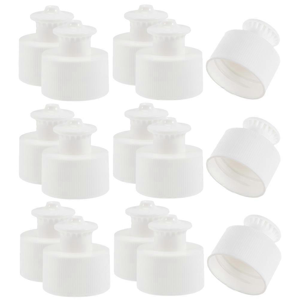 Reusable Plastic Push Pull Replacement Caps Water Bottle Lid 50Pcs Leak-Proof