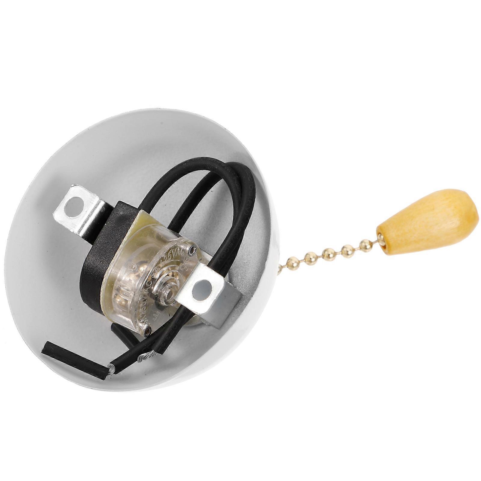 Light Control Pull Chain For Ceiling Fan Semicircle Ornament Suitable For Corridors White 1Set