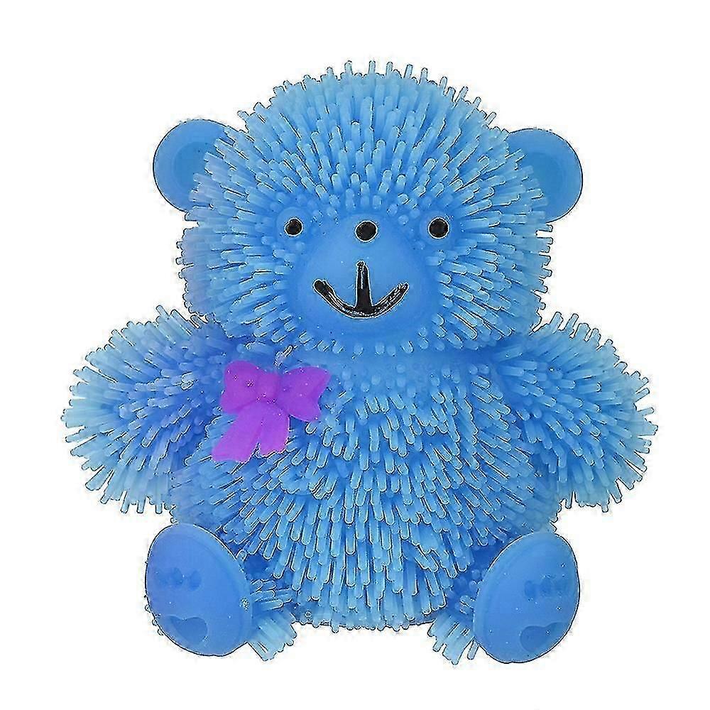 9cm Flashing Puffer Bear Squishy Sensory Toy Ball