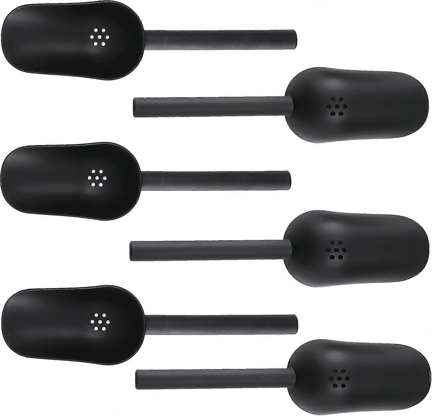 [6 Count] Small Plastic Ice Scoop For Freezer, Mini Scooper With Drain Holes,