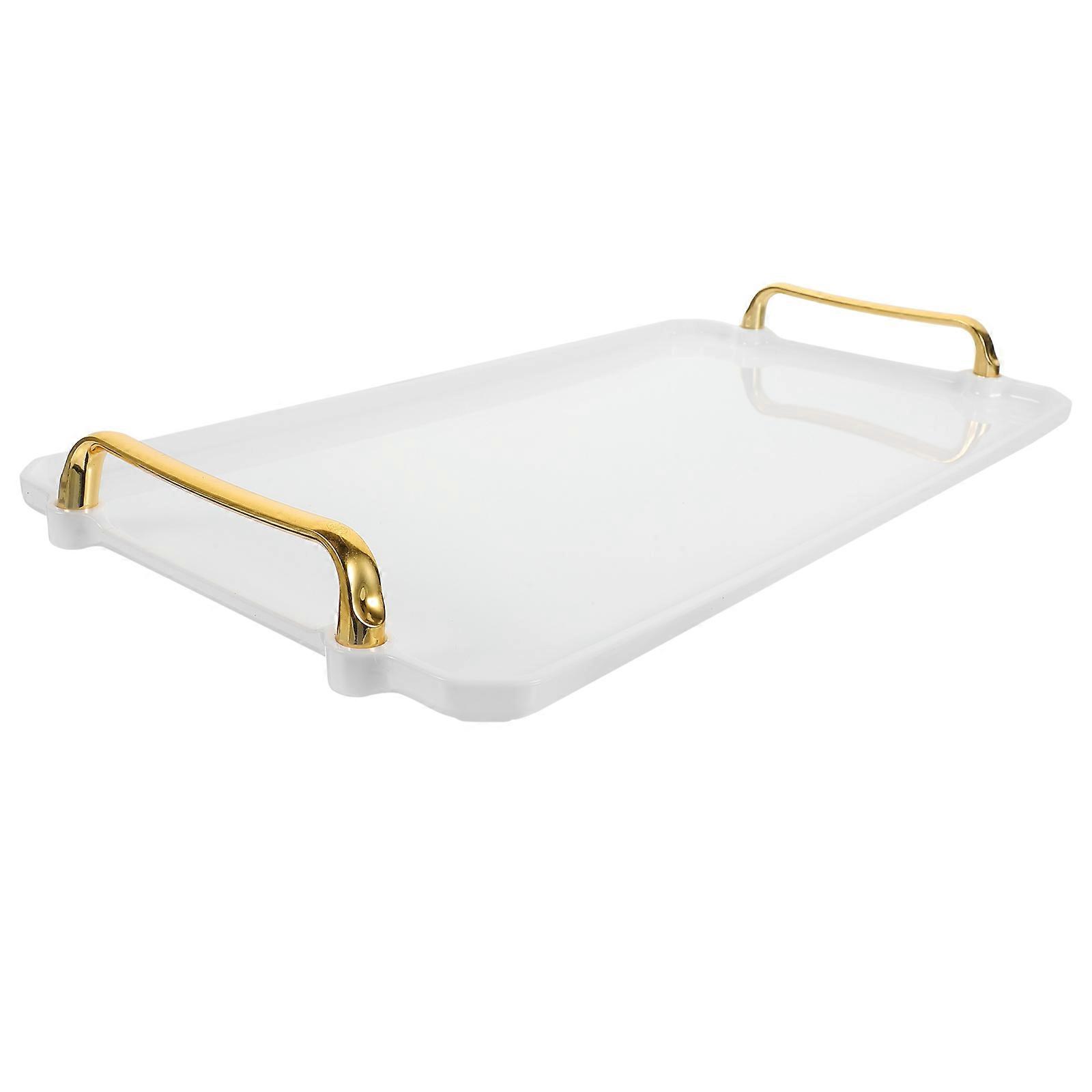 Serving Tray Rectangular for Food Serving 3Pcs White Multi-Functional Tray