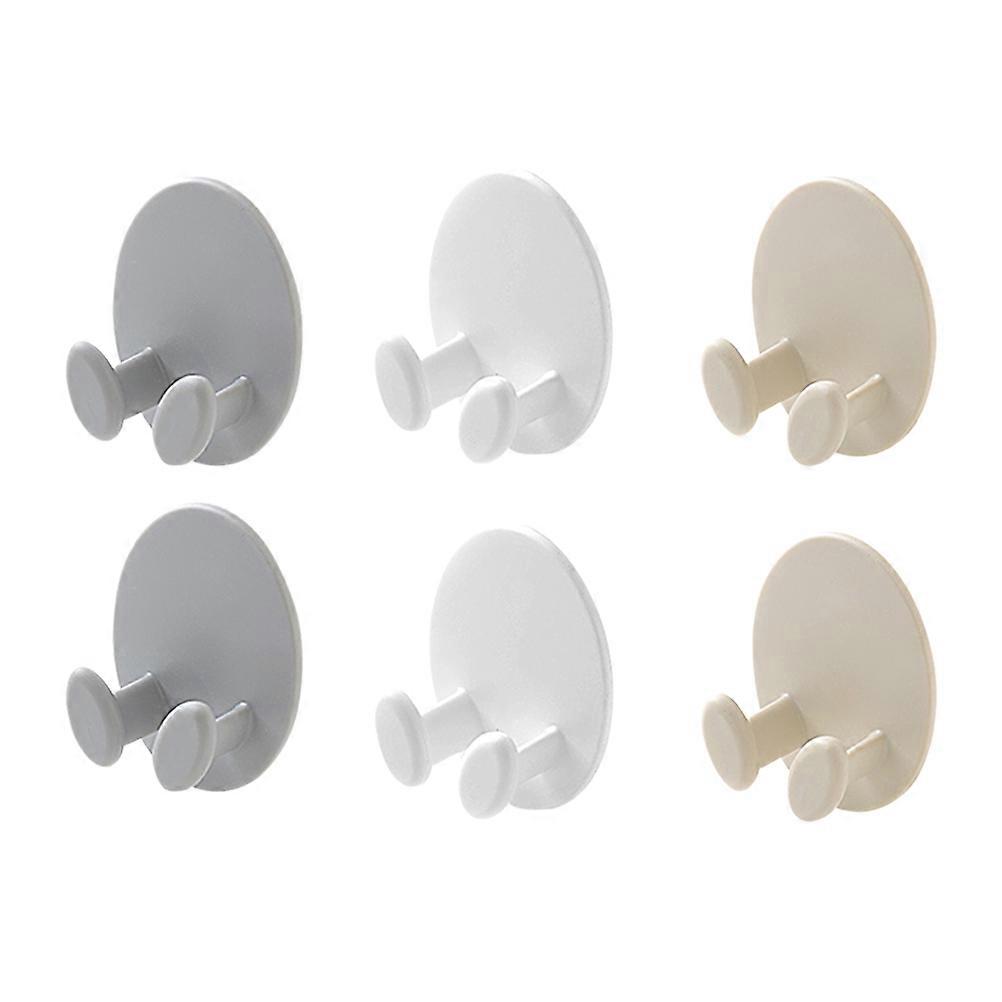 Wall Sticky Hook Oval Socket Hook for Storage Function 12Pcs Set