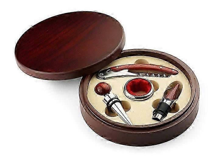 Wine tool set, 16x4cm, with corkscrew and drip ring