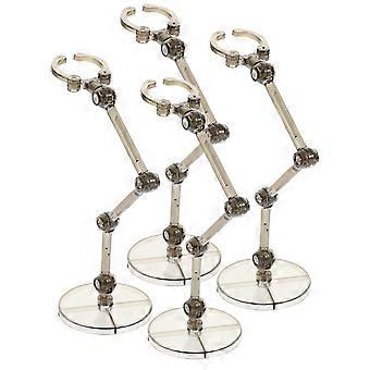 Suporte para exibição de figuras de ação em plástico cinza resistente (4 peças)