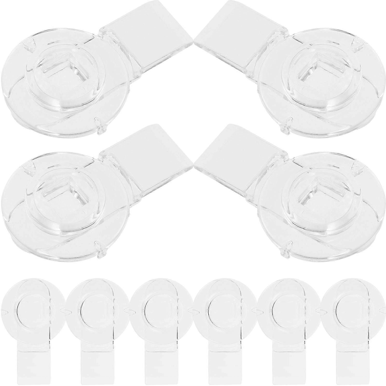 Pet Door Lock Acrylic Transparent Round Lock Function 10Pcs for Cabinet Security