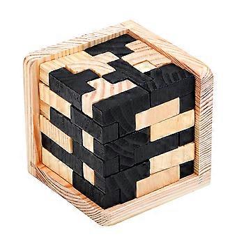 1PCS 3D Wooden Puzzles Kongming Luban Interlock IQ Test Toy for Kid Teens Adults 3D Jigsaw Puzzles-nbh