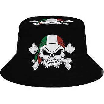 Italien Piratenflagge Totenkopf Fischerhüte Mode Fischermütze Unisex faltbarer Sonnenhut
