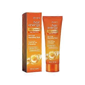 Keratin Honey Hair Energy Mask, Nourishing Treatment for Dry Damaged Hair Scalp, Deep Moisturizing Soften Frizzy Unruly Hair Repair Conditioning Care 