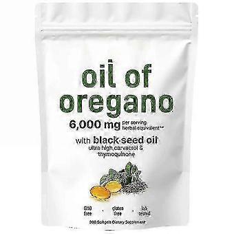 Oregano-olie Zwarte komijnolie 6000 mg Voedingsgels en kauwtabletten