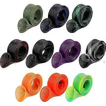 10pcs Rod Sock Fishing Rod Sleeve Rod Cover Braided Mesh Rod Protector Pole Gloves Fishing Tools. Extremo plano o puntiagudo / varillas giratorias o de fundición. Para Ca