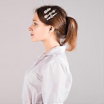 Rosa 10 stk. hårspenner med rhinestone hårnåler hårnåler klips til dame