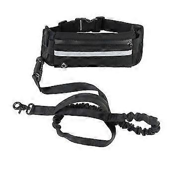 Pet Waist Bag Traction Rope Waist Belt With Pouch Shock Absorbing Anti-pull Dog Leash