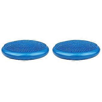 2x Opblaasbaar Yoga Balans Zitkussen, Verdikte Fitness Balansbal, Explosiepreventie Massage Zitkussen Blauw QAQ