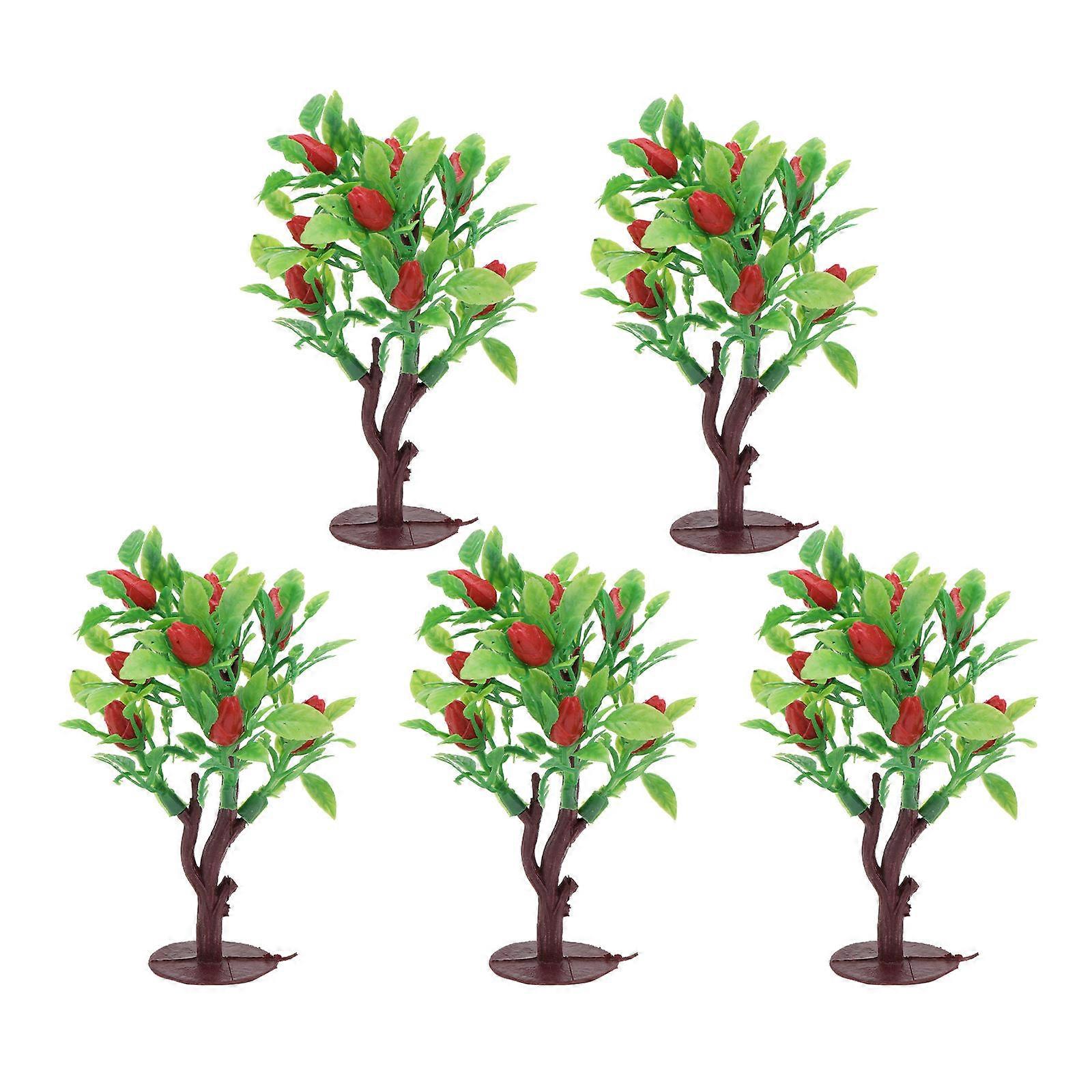 Simulated Fruit Tree Plastic 5Pcs for Decor Sand Table Accessory