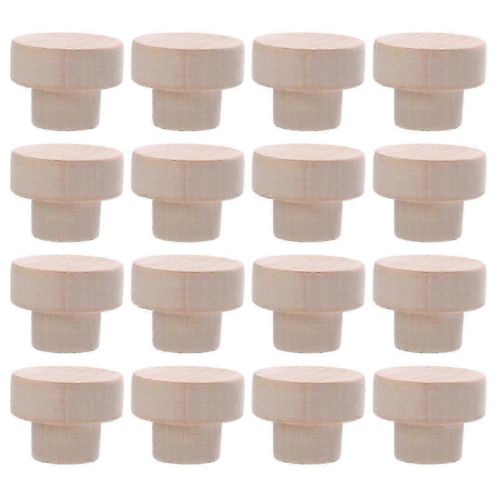 Furniture Wooden Pulls Wood Drawer Knobs for Pulling Handle 16Pcs Set 26-27