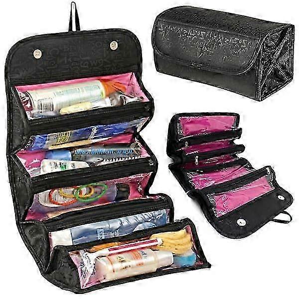 Spacious hanging toiletry bag/makeup bag