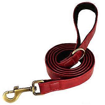 150 cm lange, weiche, gepolsterte Hundeleine aus PU-Leder, komfortable Trainingsleine mit Griff, Seil für kleine, mittlere und große Hunde