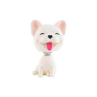 French Bulldog Car Decoration Bobblehead Ornament Shaking Head Dashboard Figure Gift for Car or Home