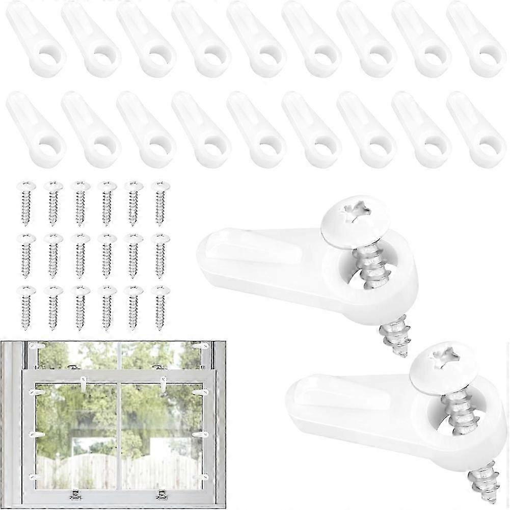 20 Pack Window Screen Clips, Window Screen Retainer Clips with Screws, Window Screen Holder Clips