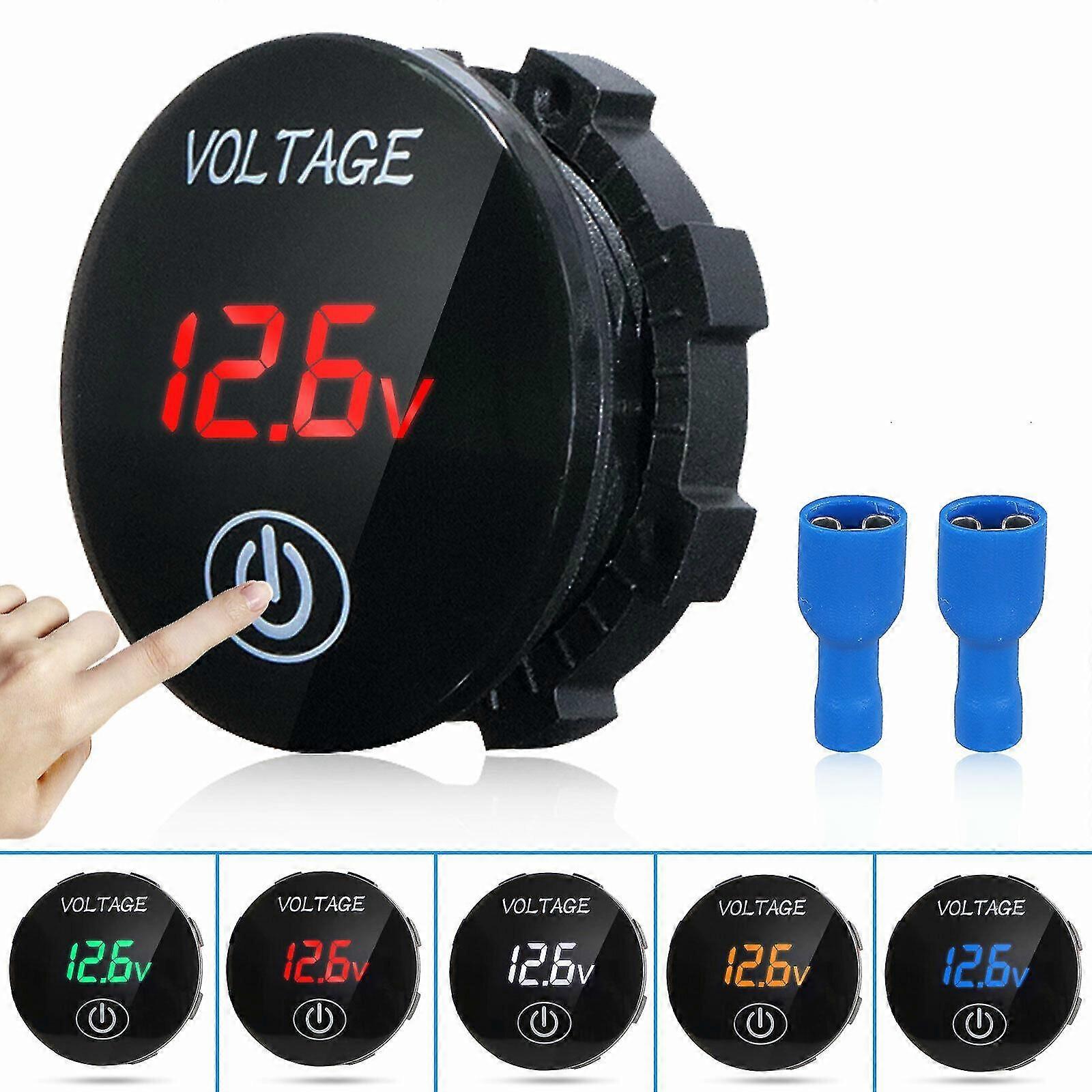 Pekskärm Dc 12v-24v Led Panel Digital Spänning Volt Meter