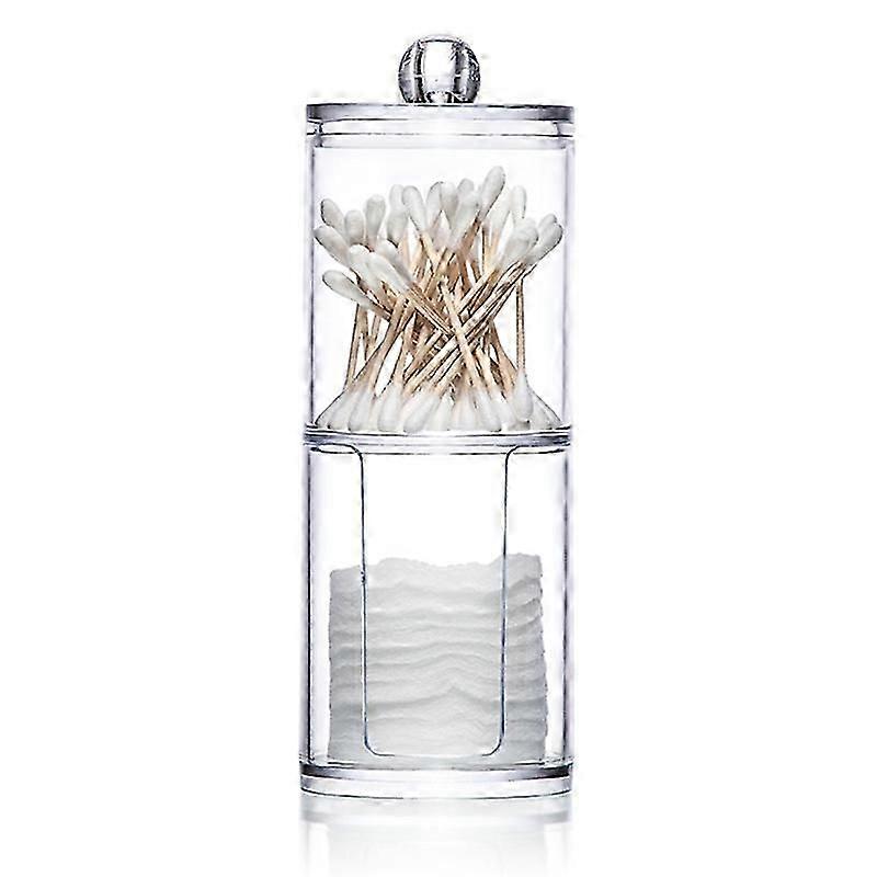 Makeup storage container for cotton swabs transparent plastic