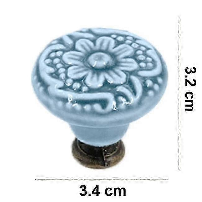 10 pcs ceramic knobs, vintage cabinet door knobs, gray