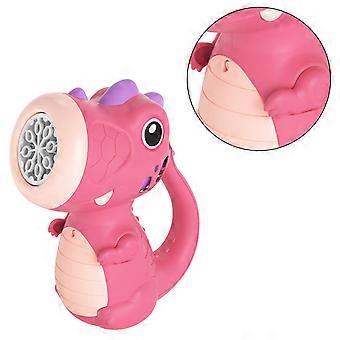 Cool Bubble Guns Electric Baby Toy Home Beach Garden Park Outdoor Bubble Blowing Toy Parent-child Communication  Pink