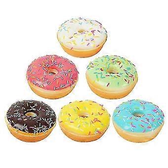 Lifelike Donut Model Fake Dessert for Decoration 6Pcs Assorted Color,z