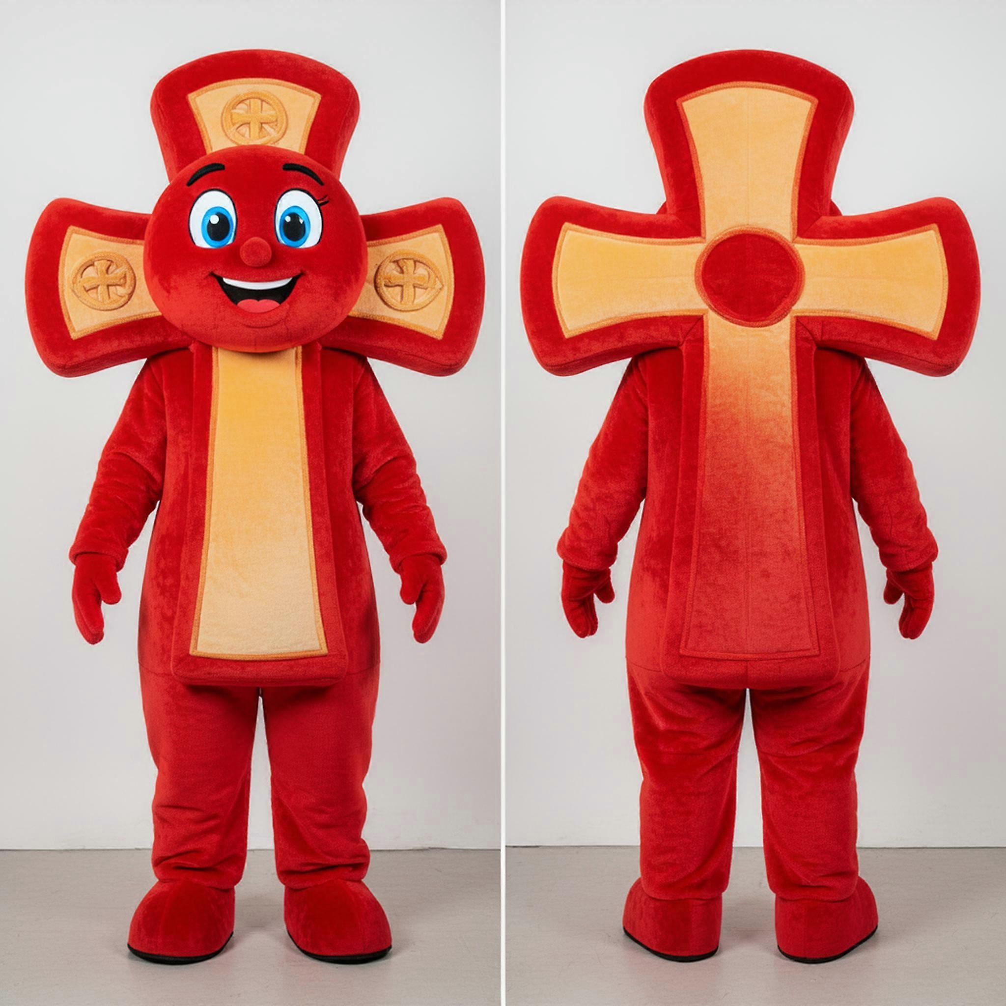 MASTICOT Crimson Bold Celtic Cross Mascot