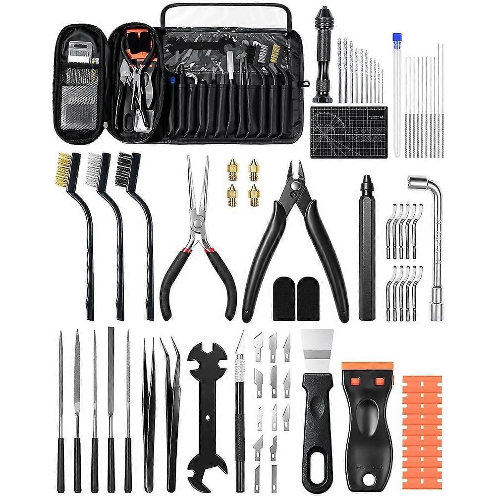 78Pcs 3D Printer Tools Kit with Storage Case for All Printers 3D Printer Accessories, Deburring Tool, Scrapers, Brushes