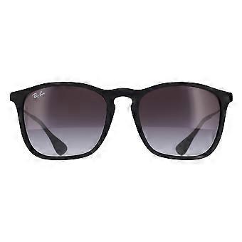 Okulary przeciwsłoneczne Ray-Ban Chris 4187 622/8G Guma Czarne Gradient Szare