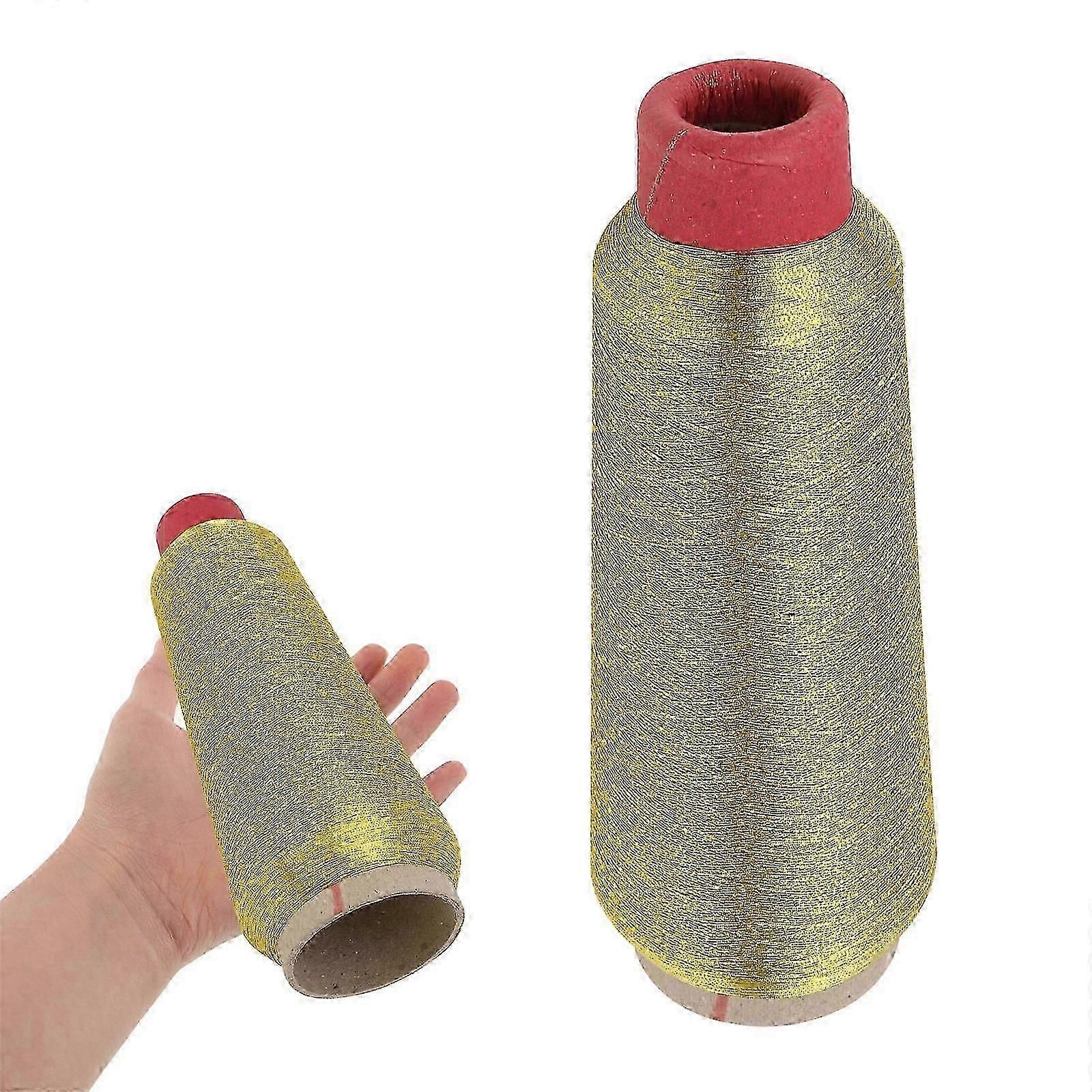 Gold Metallic Embroidery Thread compatible with Sewing Use 2Pcs Spool Machine Thread 5000 Yards