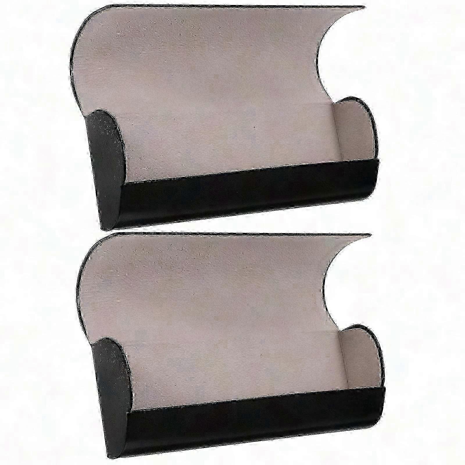 Leather Sunglasses Case 2 Pack 15.7x5.5cm Rectangular Glasses Holder