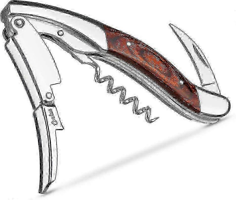 Rosewood-Handled Double-Hinge Corkscrew
