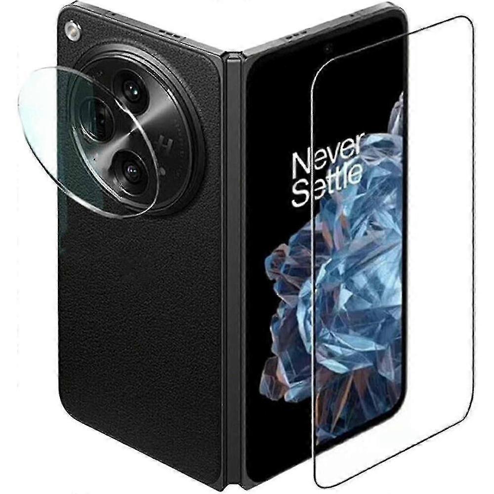 9H Tempered Glass Screen & Camera Protector Set, Scratch-resistant, Bubble-free Installation, Compatible with Foldable Smartphone