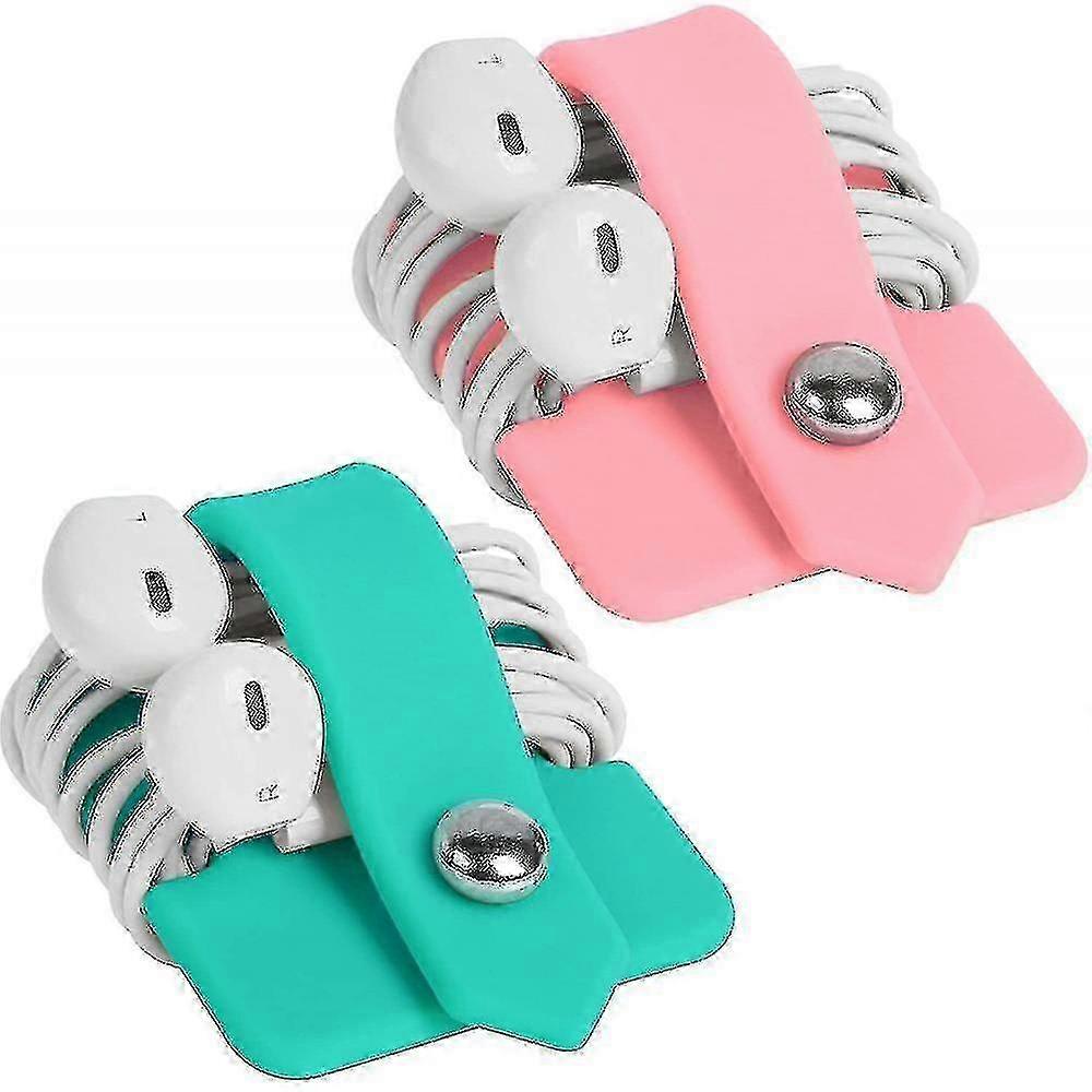 Snap-Closure Silicone Earphone Cord Wrap
