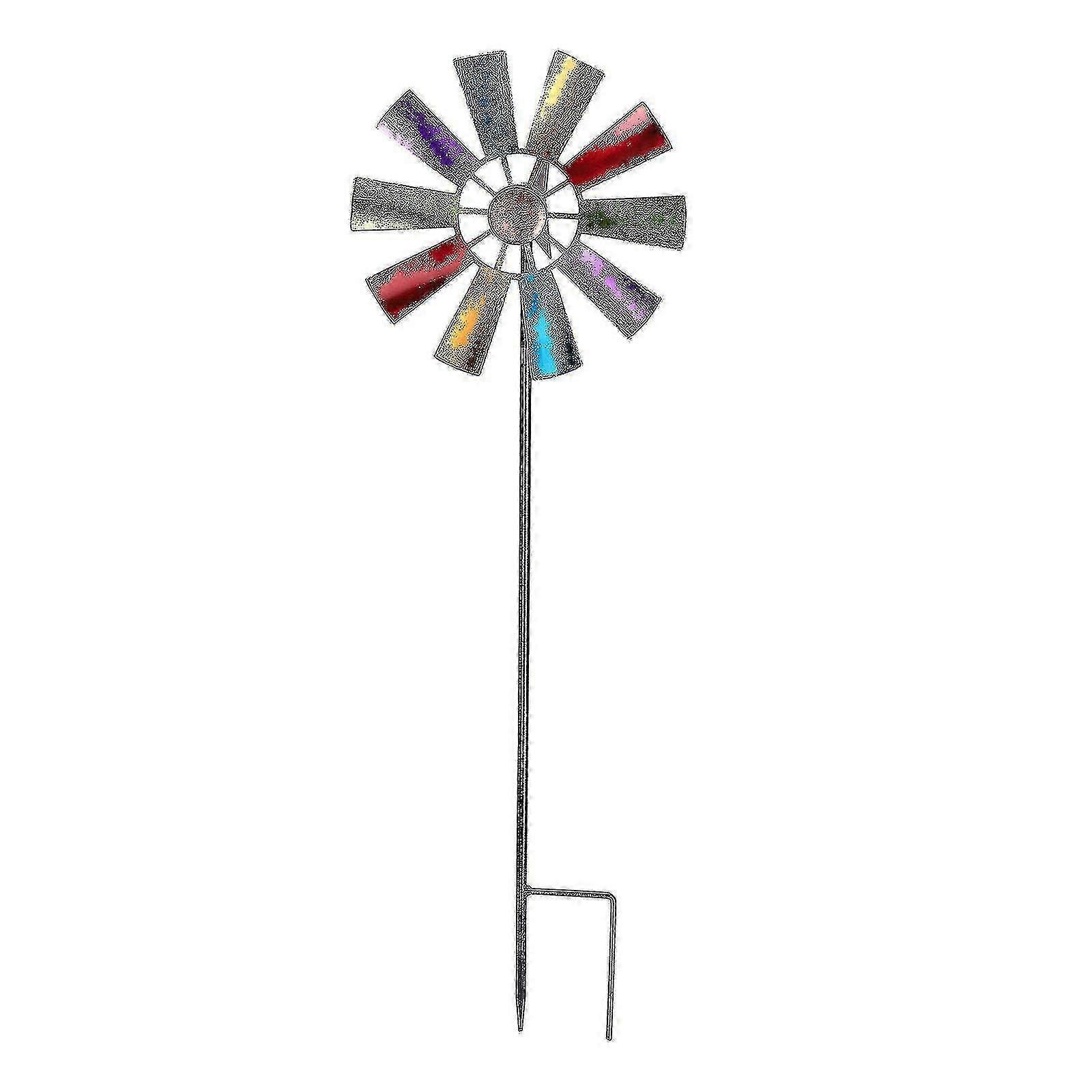 Multicolour Rotating Metal Windmill
