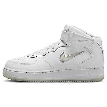 Nike Air Force 1 Mid top Skateboard Shoes Unisex White Gemstone DZ2672-101