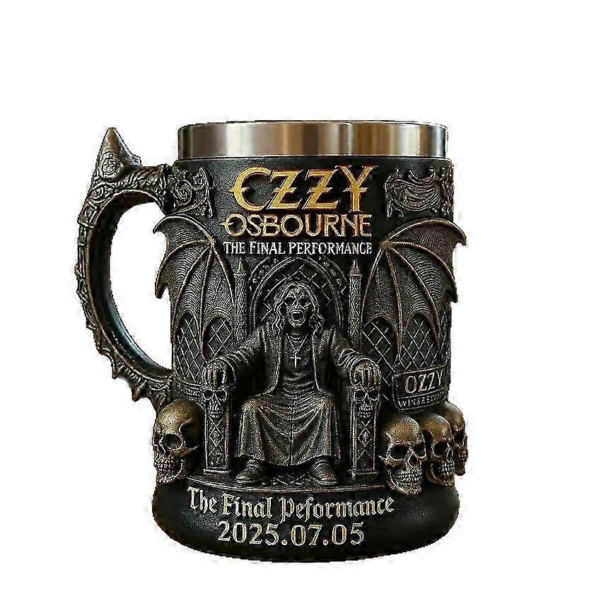 Gothic 3D Skull Ozzy Commemorative Mug